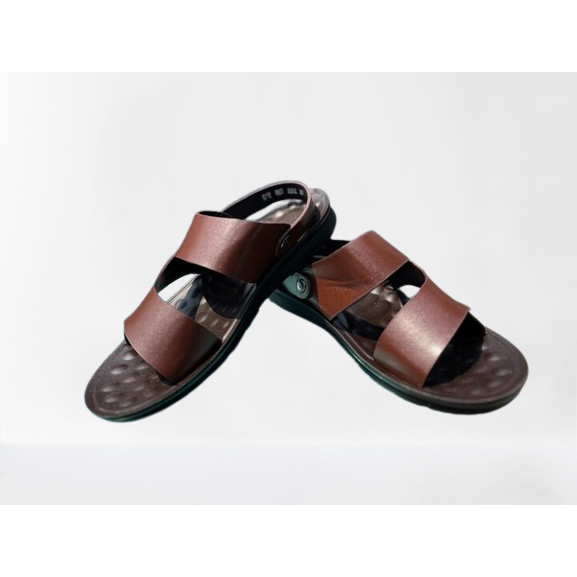 Women’s Brown Double Strap Slide Sandals Casual Summer Flats