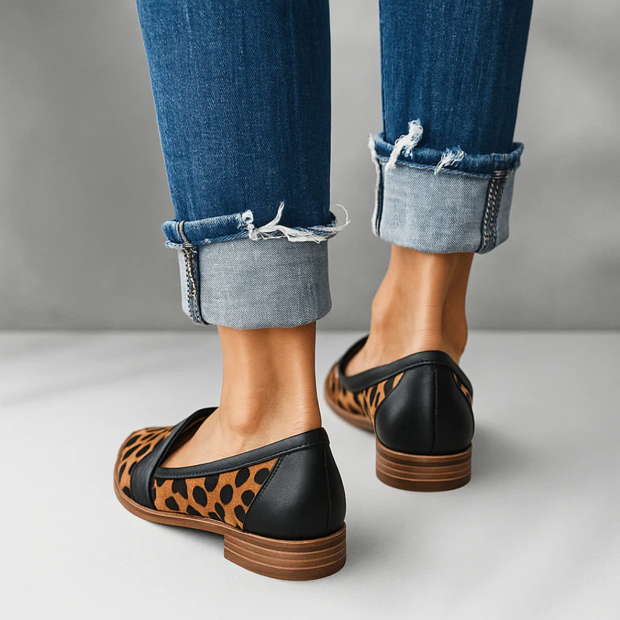 Mocassini da donna con punta a punta classici slip-on flat