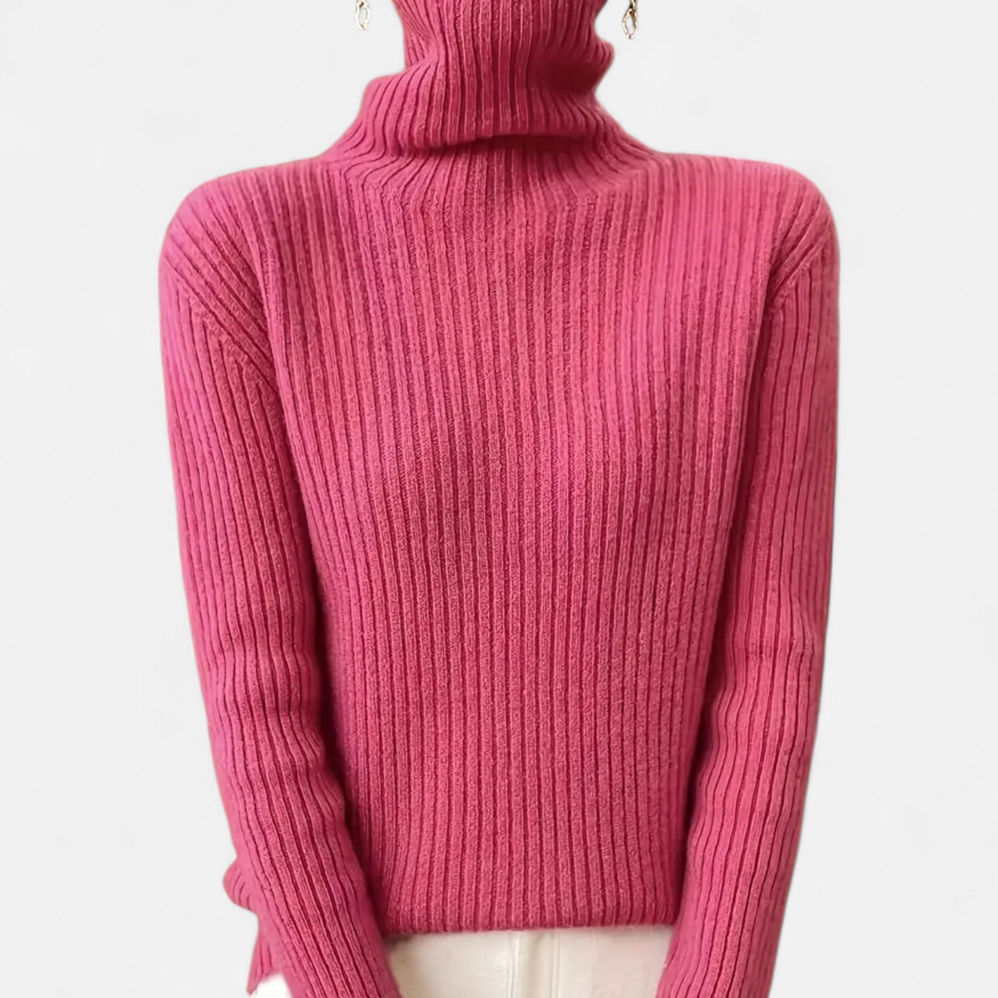 Valmonti | Women’s Thick Ribbed Turtleneck Sweater