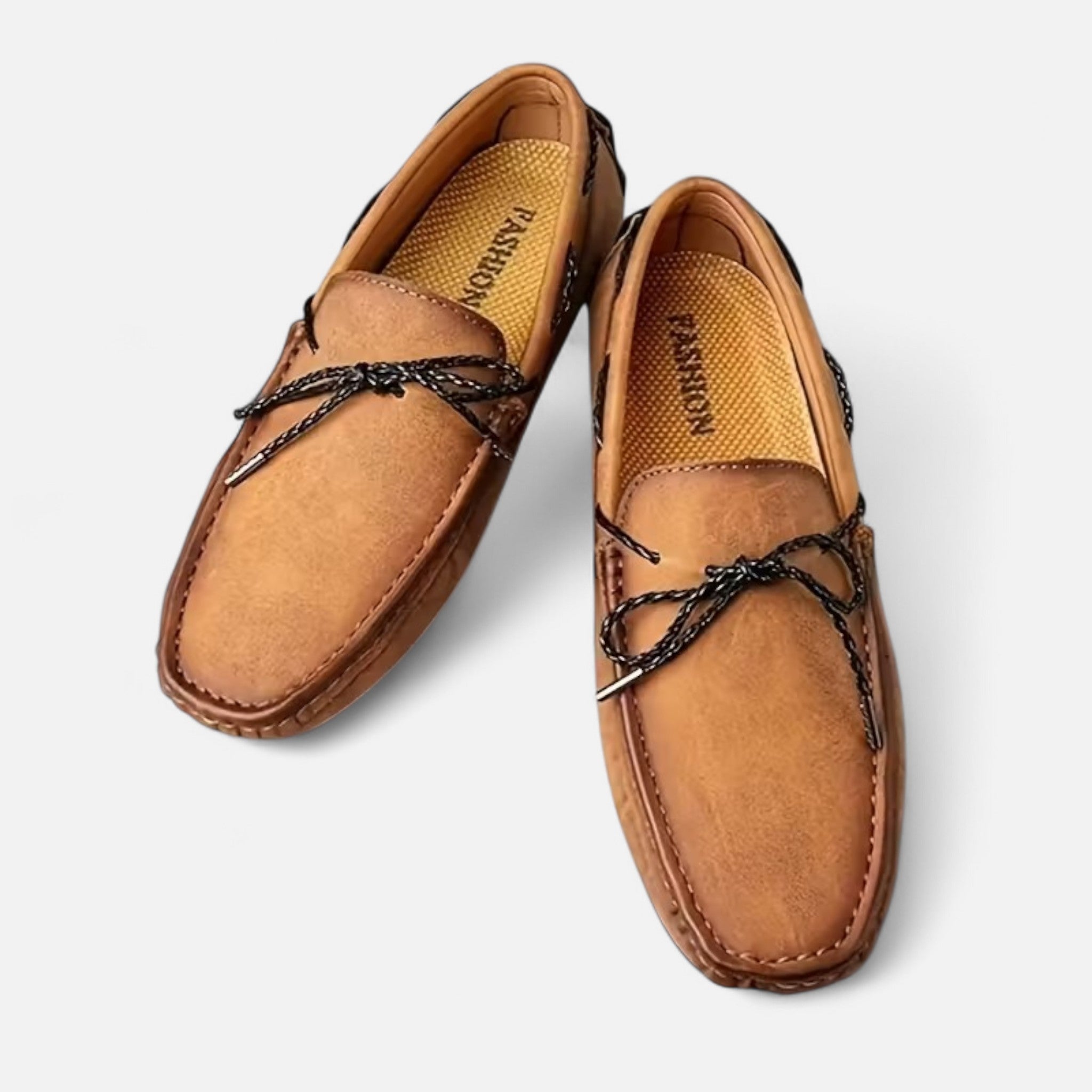 Valmonti | Men’s Moccasin Loafers – Refined Bow Detail