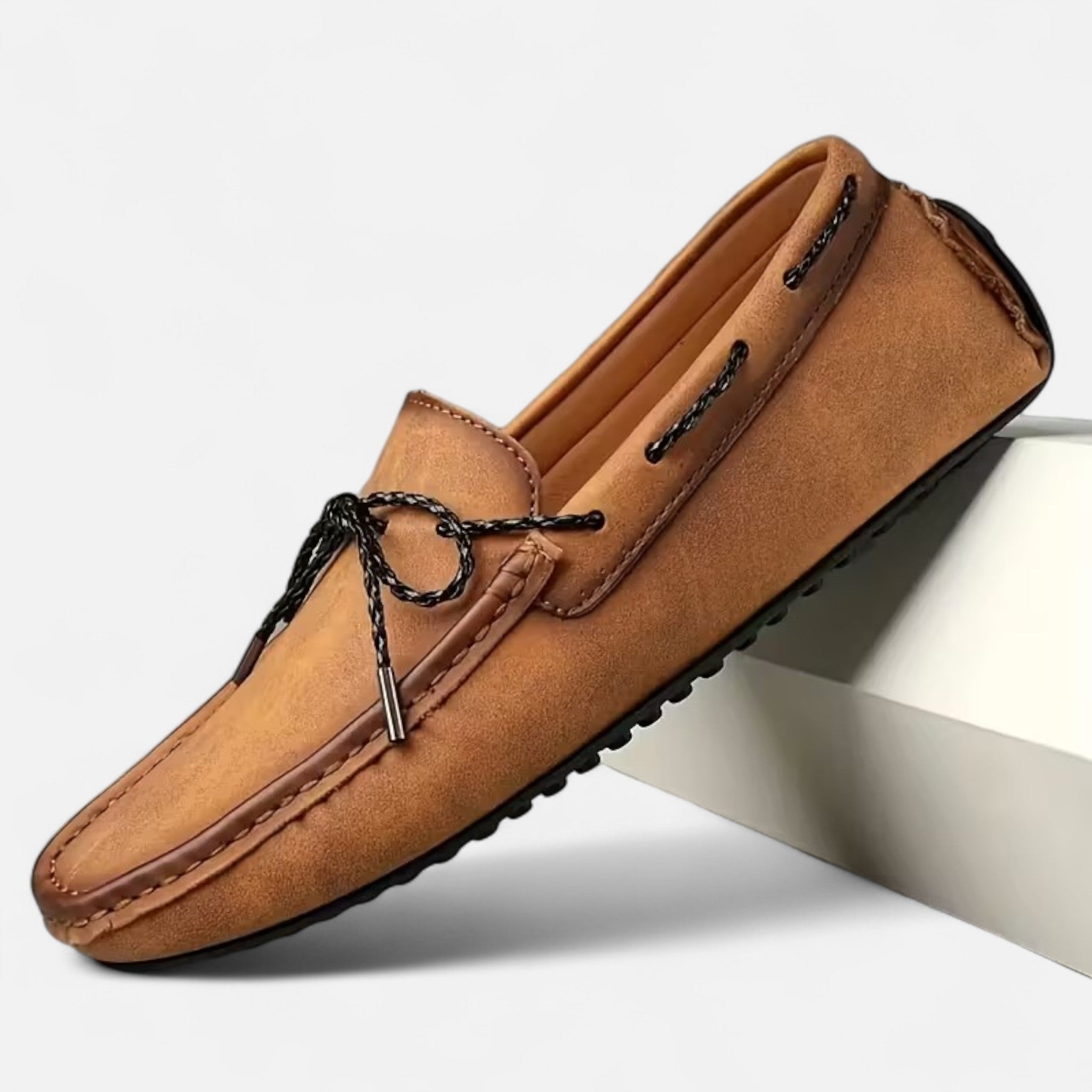 Valmonti | Men’s Moccasin Loafers – Refined Bow Detail