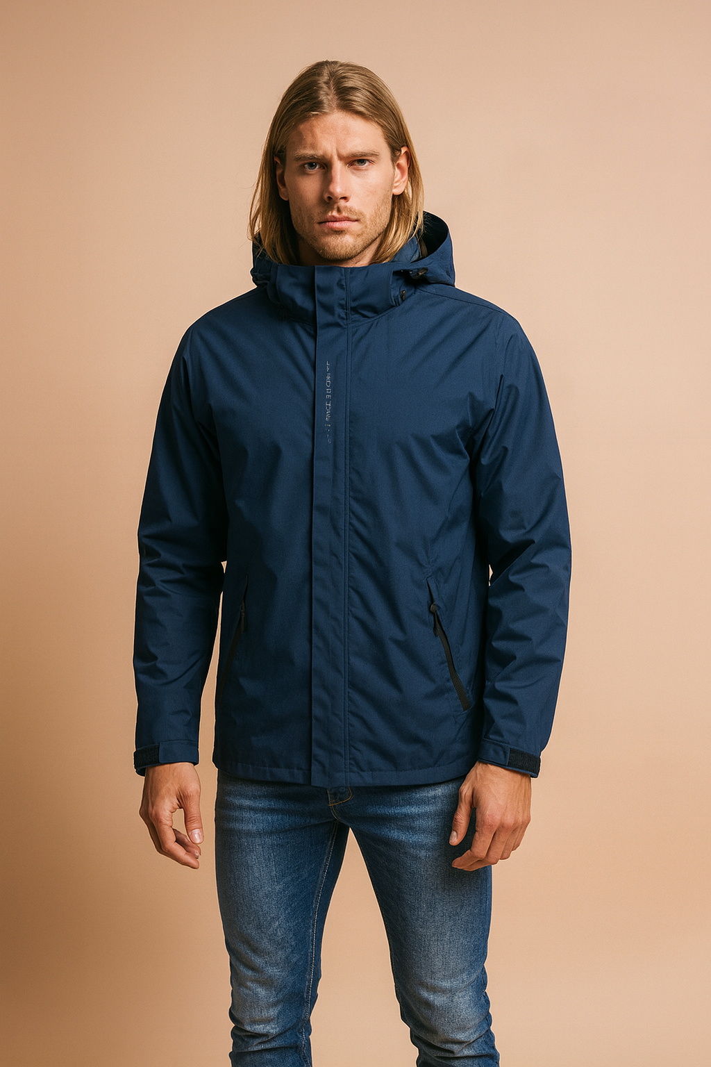 Leichte Herren-Windbreakerjacke mit Kapuze – Verstellbare Outdoor-Jacke zum Spazierengehen, Reisen und für den Alltag