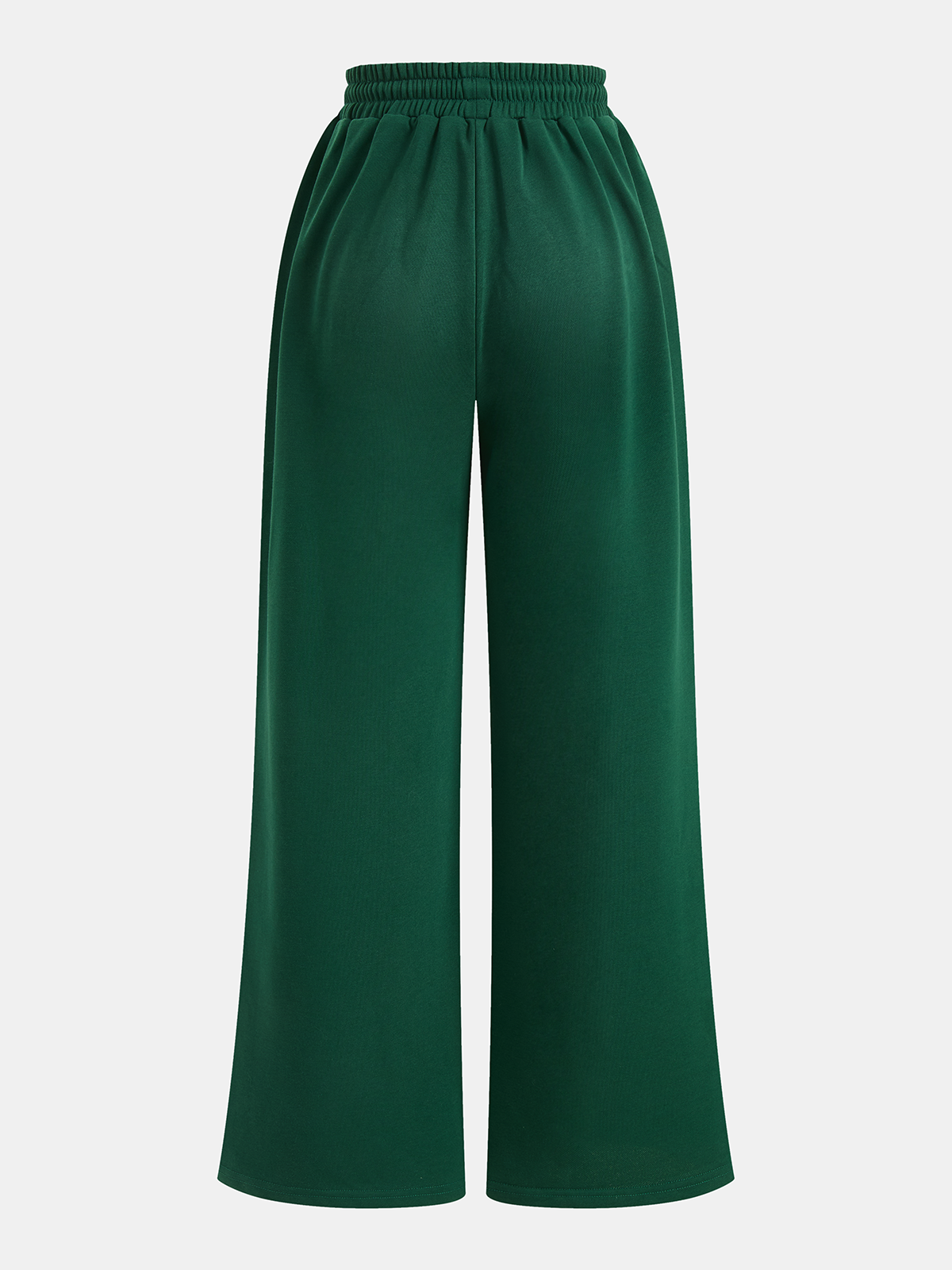 Pantalones casuales de pierna ancha para mujer con cordón y estilo lounge