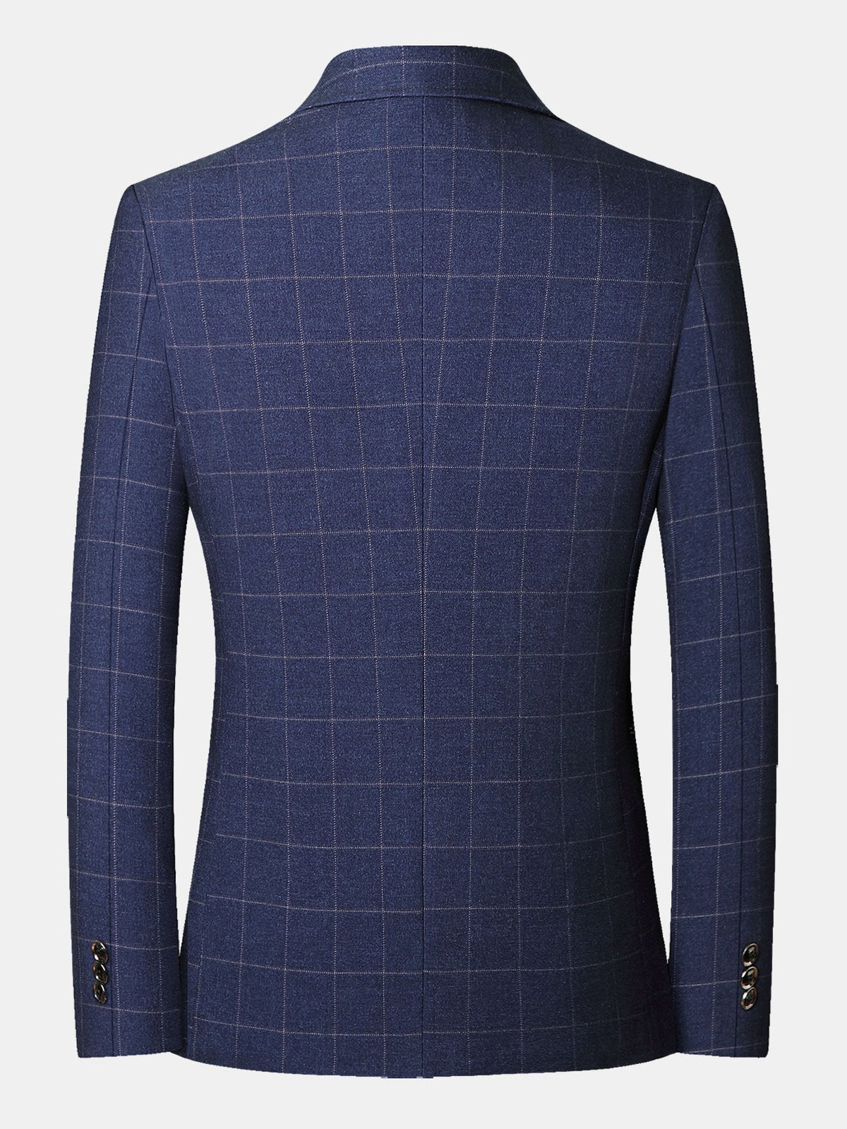 Herren-Sakko mit Karomuster und Reverskragen – maßgeschneiderte normale Passform, einreihig, für Business- und elegante Casual-Looks