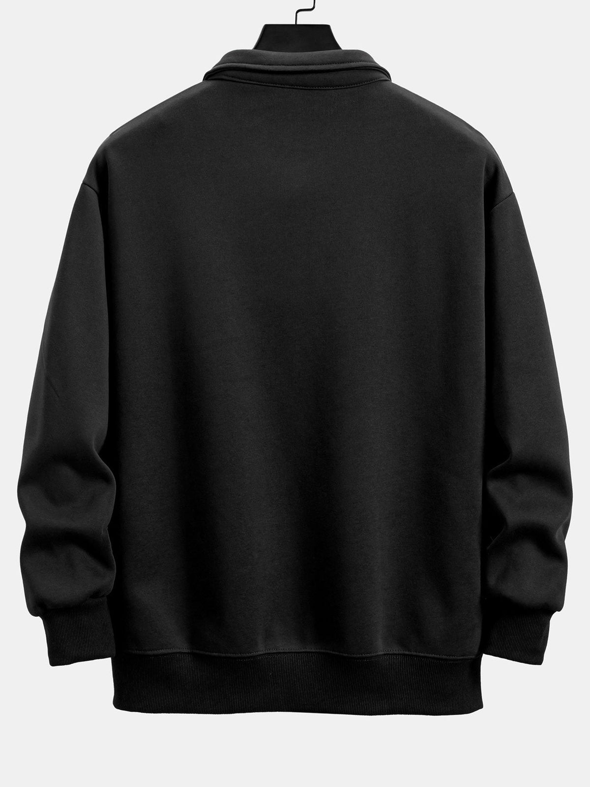 Klassieke sweater met polokraag voor heren - Relaxte pasvorm, pullover van katoenmix met lange mouwen en ribboorden voor dagelijks smartcasual gebruik