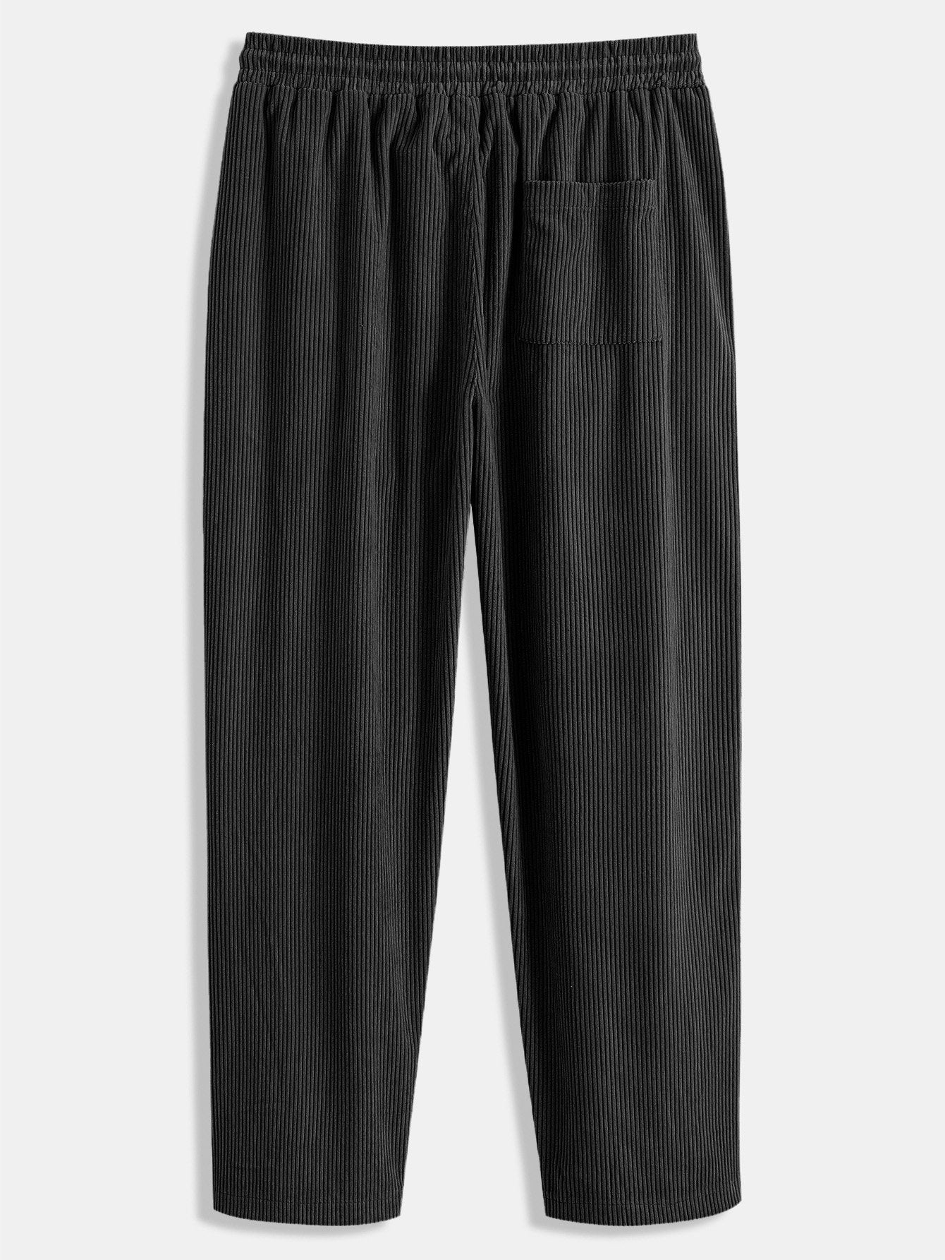 Ensemble homme en velours côtelé à col cubain – chemise à manches longues et pantalon droit pour un style décontracté par temps frais