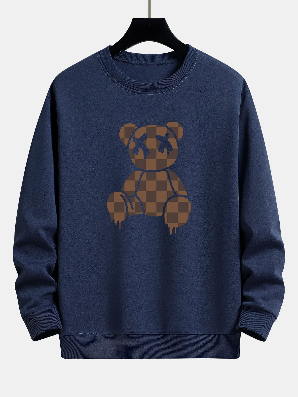 Hanorac bărbătesc cu imprimeu și guler rotund, cu croială lejeră – Pulover casual de streetwear, cu mâneci lungi, pentru toamnă și iarnă