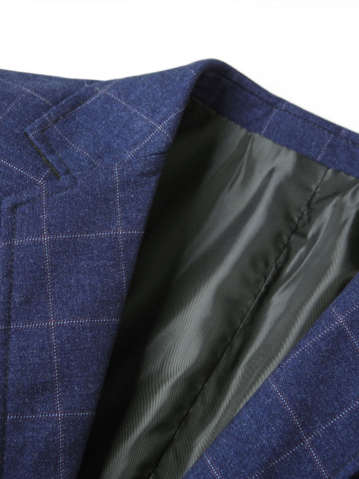 Herren-Sakko mit Karomuster und Reverskragen – maßgeschneiderte normale Passform, einreihig, für Business- und elegante Casual-Looks