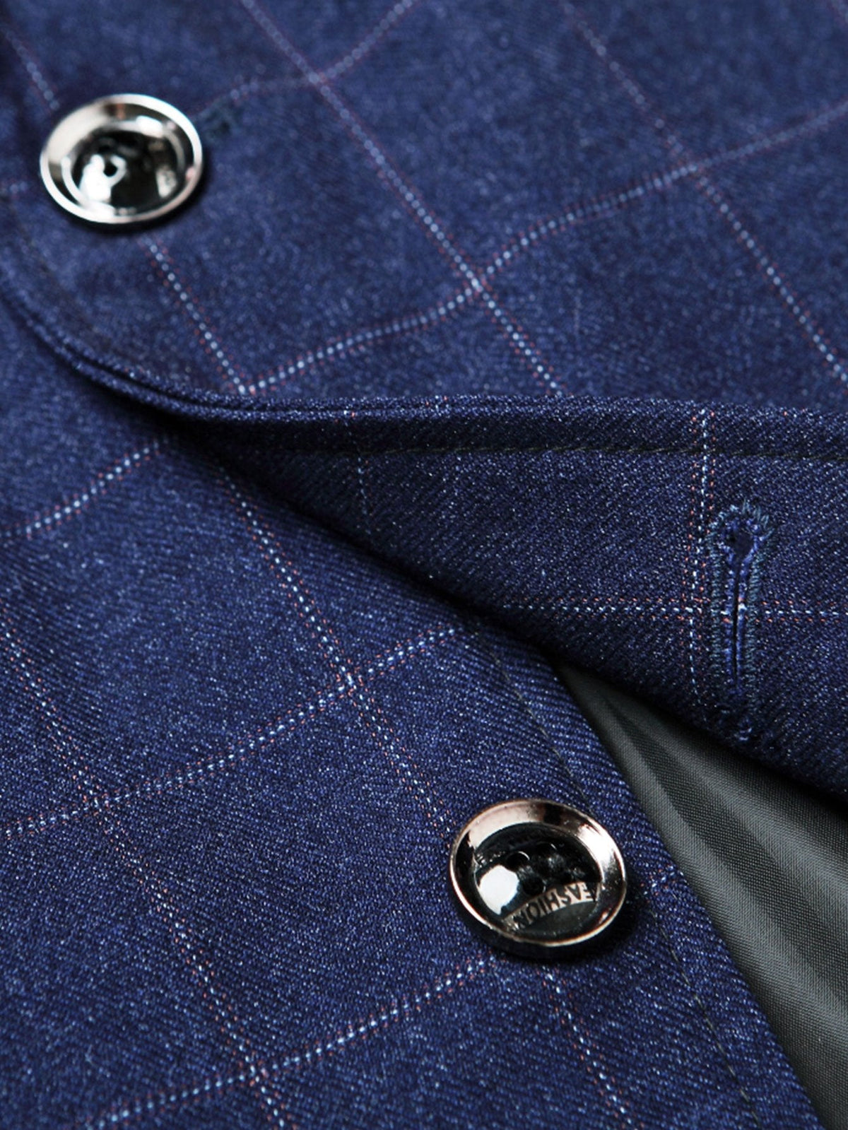 Herren-Sakko mit Karomuster und Reverskragen – maßgeschneiderte normale Passform, einreihig, für Business- und elegante Casual-Looks