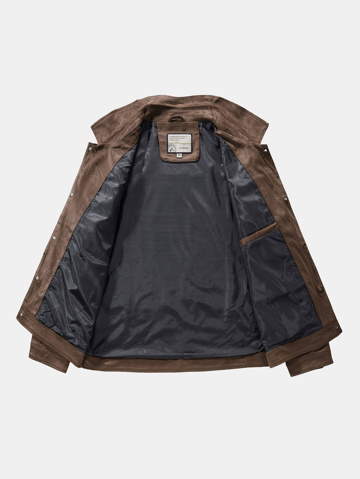 Chaqueta de hombre vintage de ante sintético con cierre frontal de botones - Prenda exterior elegante e informal, para otoño y primavera
