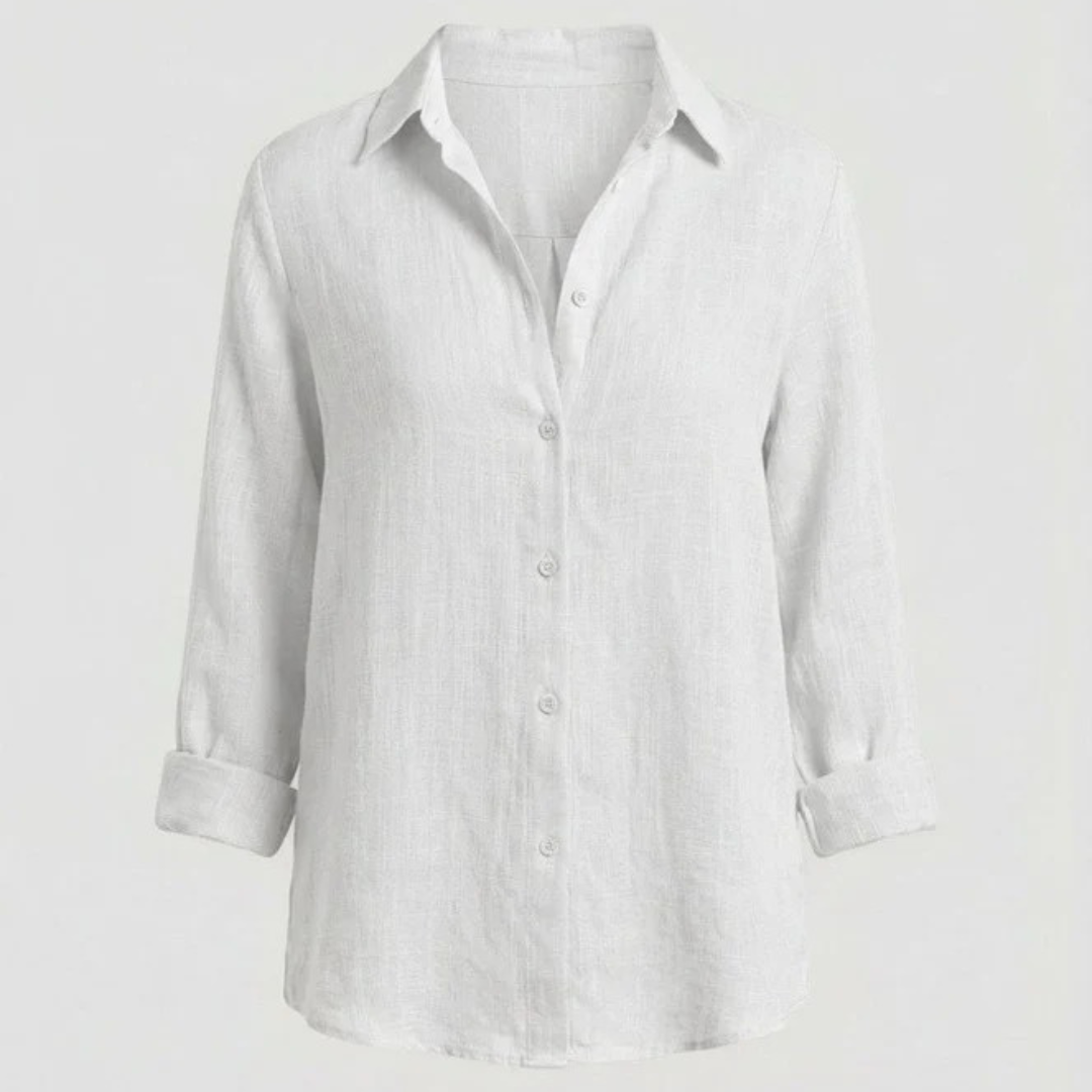 Women’s Collared Shirt Blouse – Lightweight Long-Sleeve Style for Everyday and Office Wear