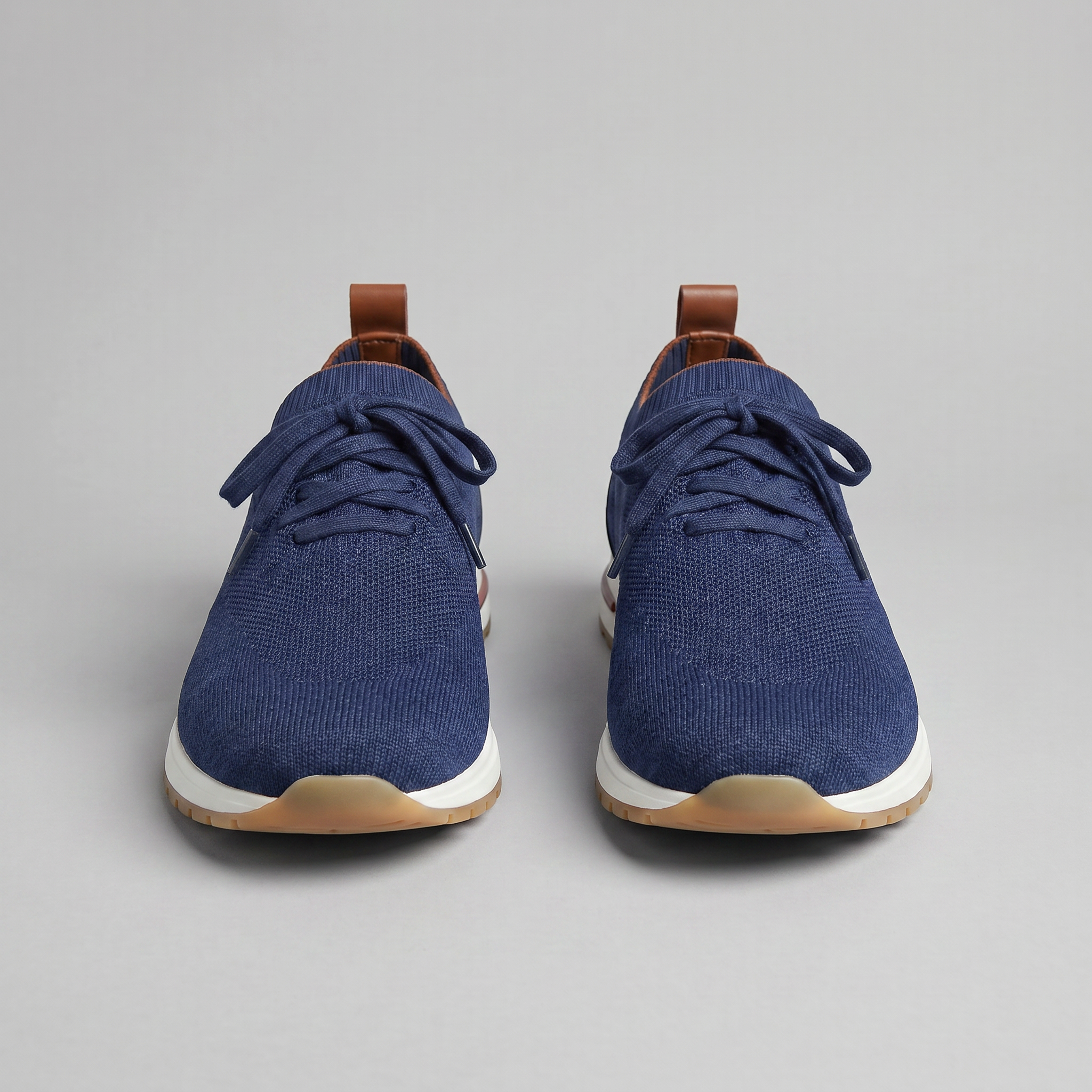 Zapatillas para hombre con parte superior de punto y detalle de cordones, zapatos para uso diario
