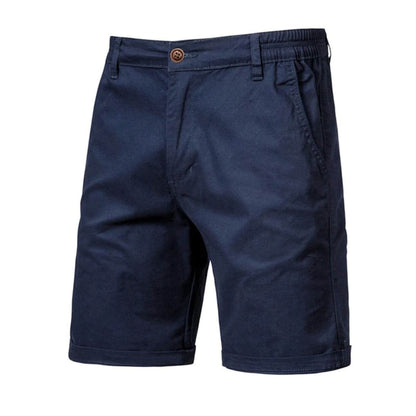 Pantalones cortos chinos para hombre con cintura elástica, ajuste inteligente y casual.