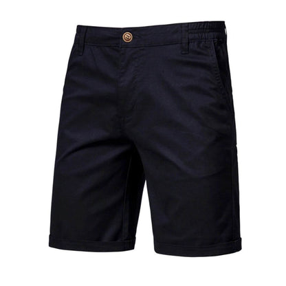 Pantalones cortos chinos para hombre con cintura elástica, ajuste inteligente y casual.