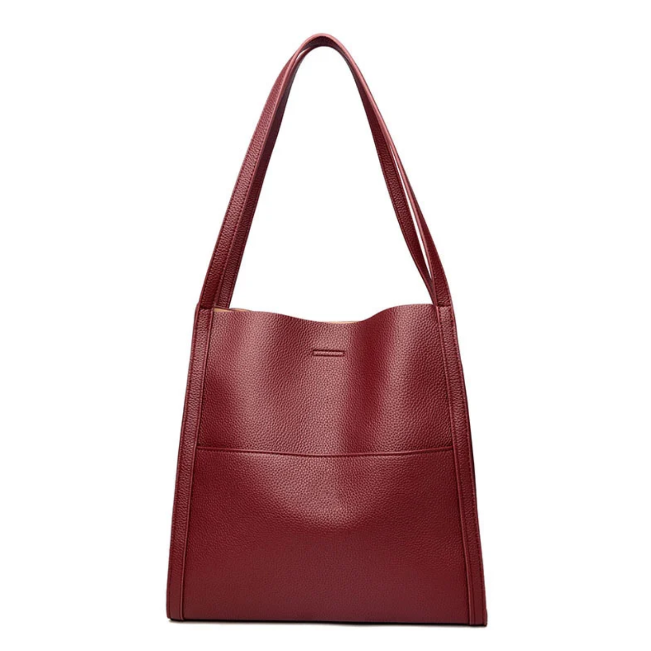 Women’s Textured Shoulder Tote Bag with Organizer Pocket