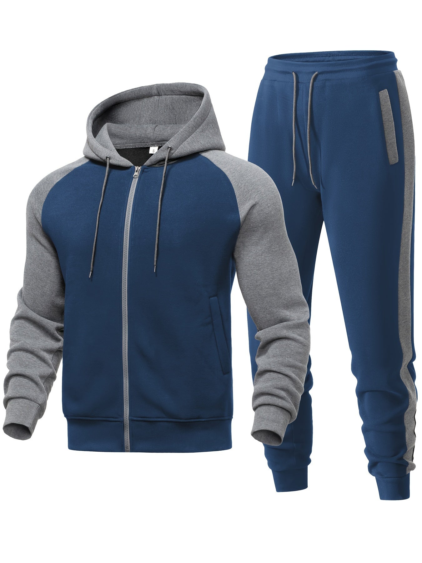 Men’s Casual Hoodie and Jogger Set for Sporty Comfort, Everyday Wear, and Versatile Street Style
