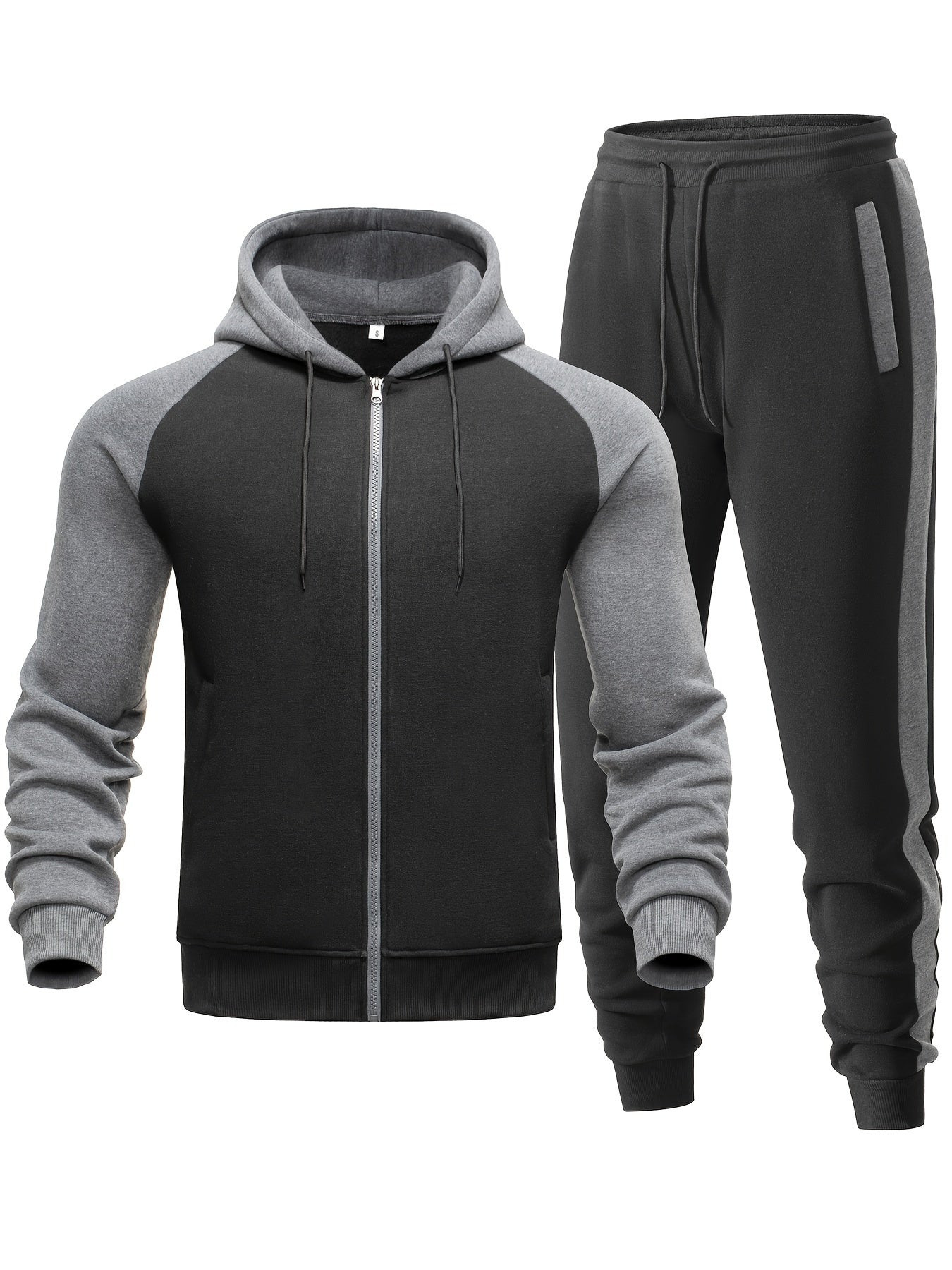 Men’s Casual Hoodie and Jogger Set for Sporty Comfort, Everyday Wear, and Versatile Street Style