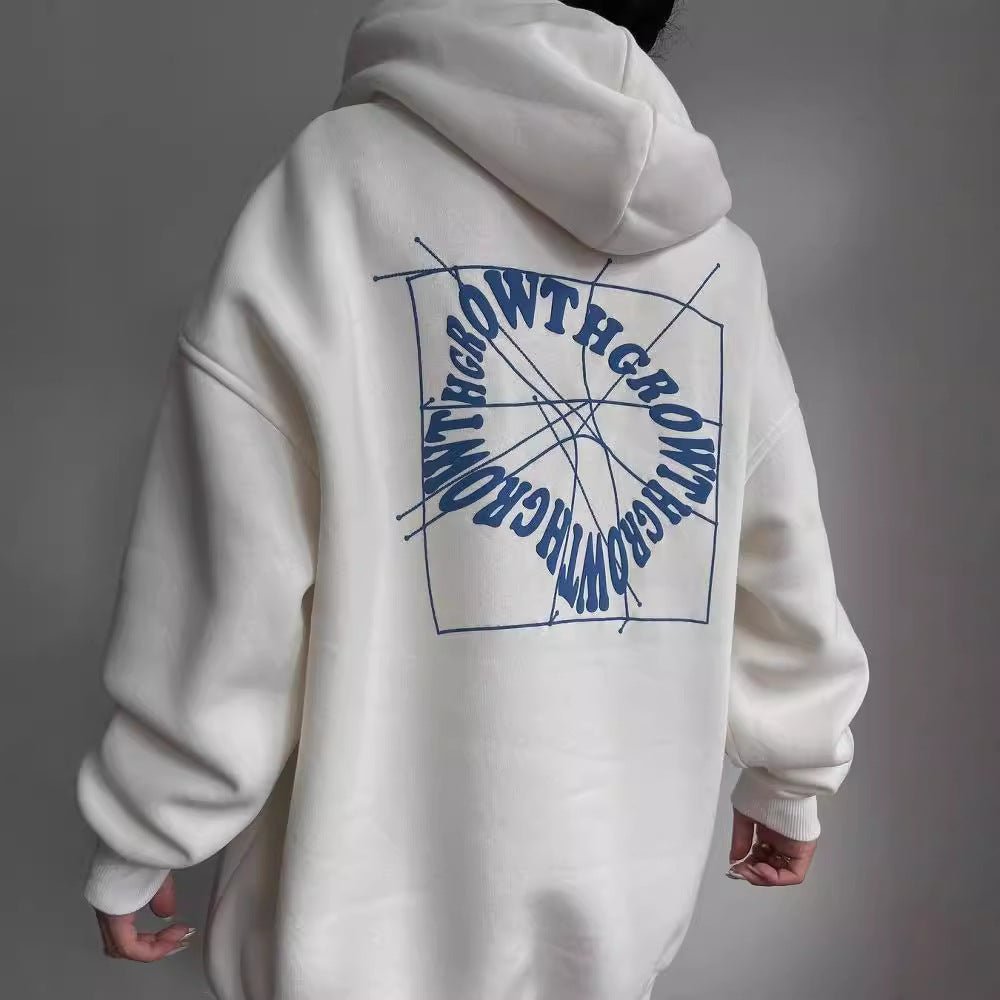 Women’s Oversized Printed Hoodie – Cotton-Blend Streetwear Layer for Travel and Casual Days
