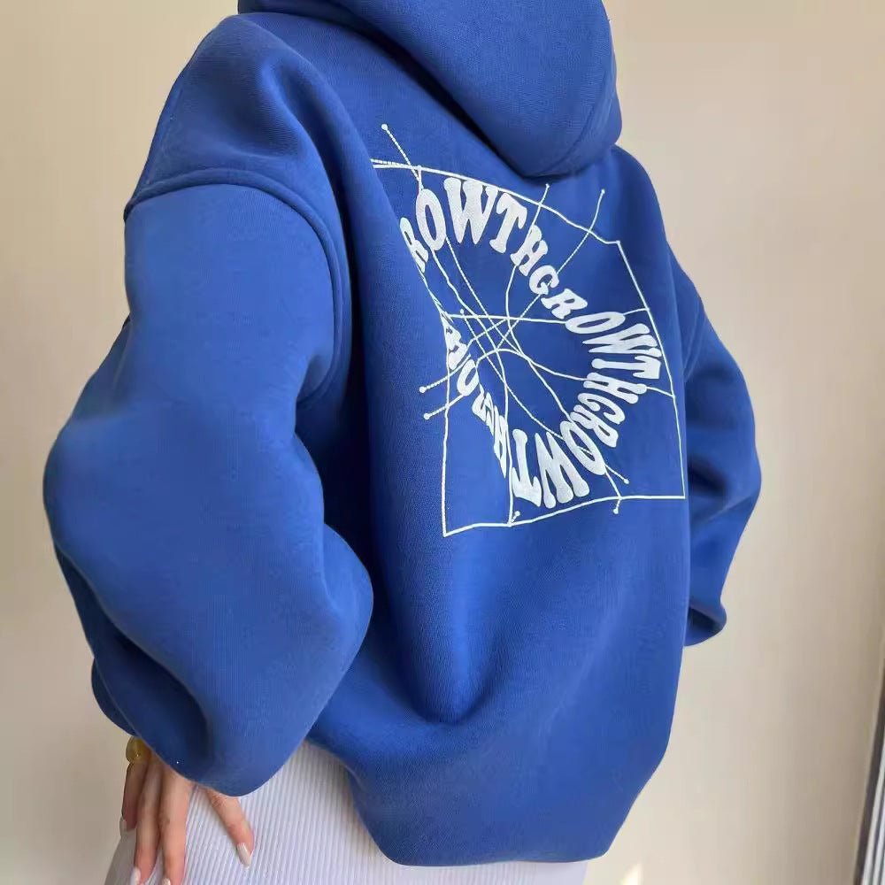 Women’s Oversized Printed Hoodie – Cotton-Blend Streetwear Layer for Travel and Casual Days
