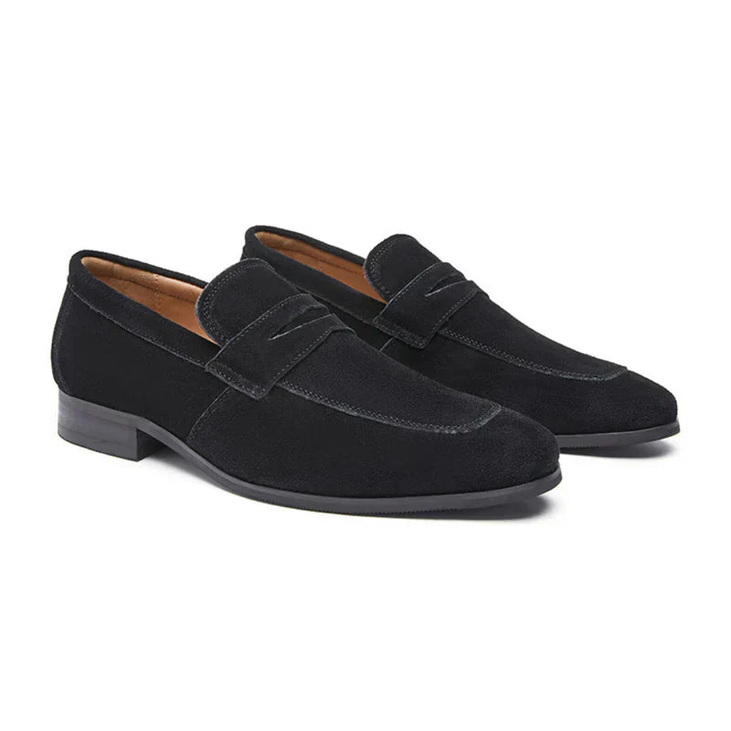Férfi velúr penny loafer elegáns, könnyen felvehető alkalmi cipők