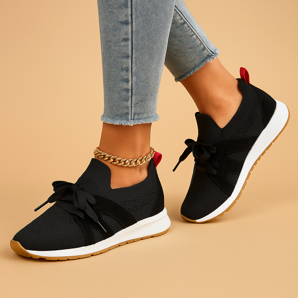Women’s Lightweight Mesh Trainers with Lace-Up Fastening and Rubber Soles – Breathable Casual Shoes for Walking and Everyday Wear
