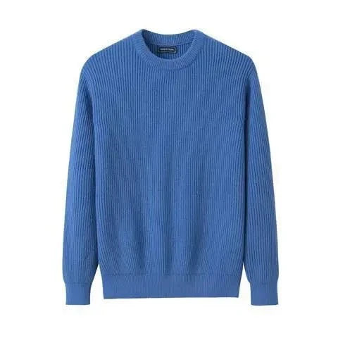Men’s Ribbed Crew-Neck Sweater – Refined Everyday Knit for Smart Casual Wear