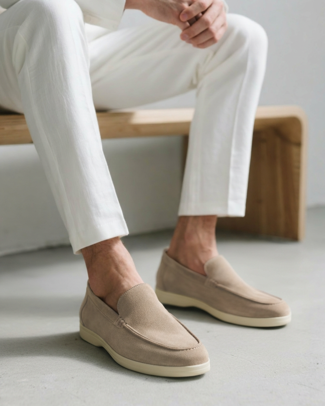 Herresuede slip-on loafers afslappede komfortable hverdags sko