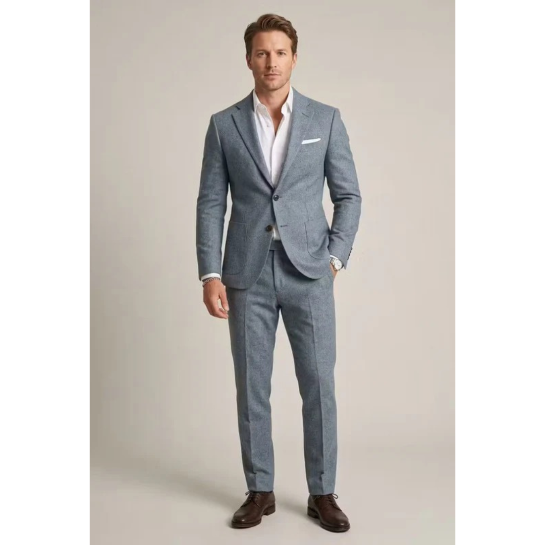 Men’s Tailored Two-Piece Suit – Modern Business Style for Events and Smart Casual Wear