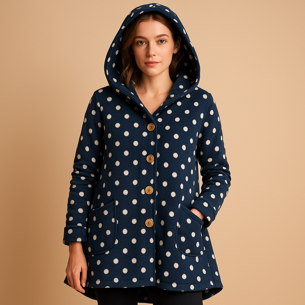Women’s Reversible Hooded Fleece Jacket – Soft Relaxed Layer for Autumn and Winter Casual Wear