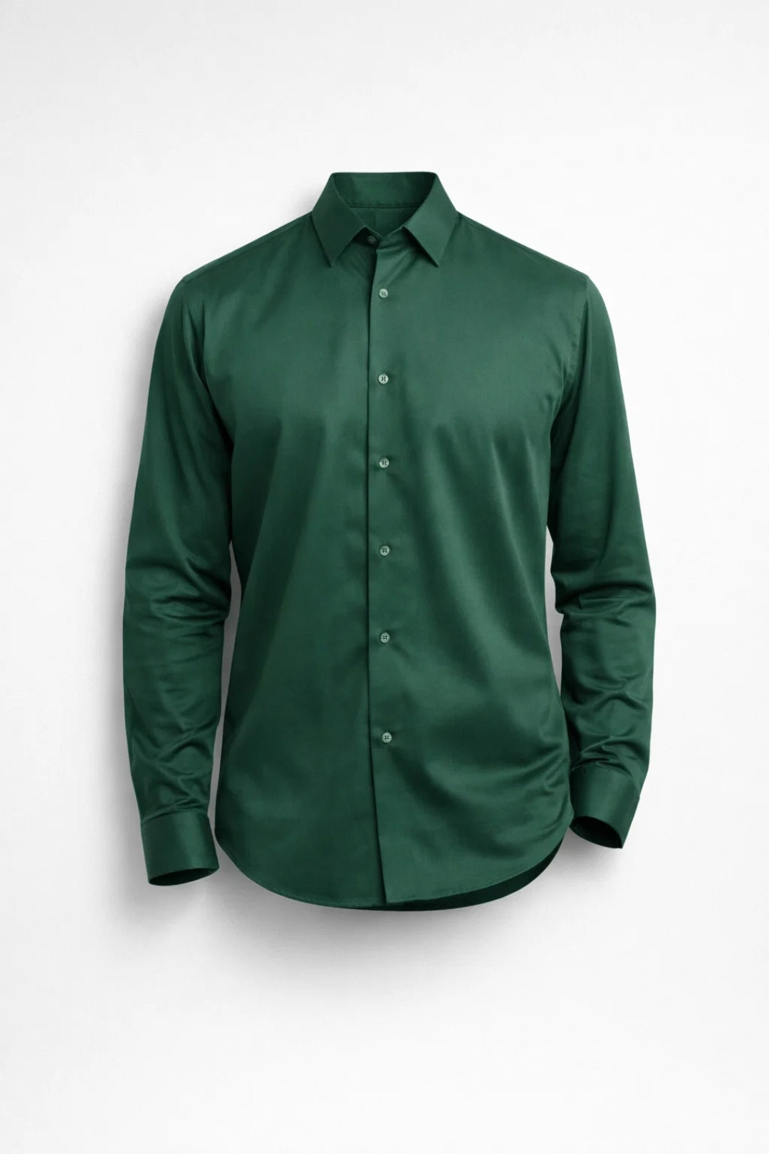 Camicia da uomo in raso, slim fit, maniche lunghe, top formale