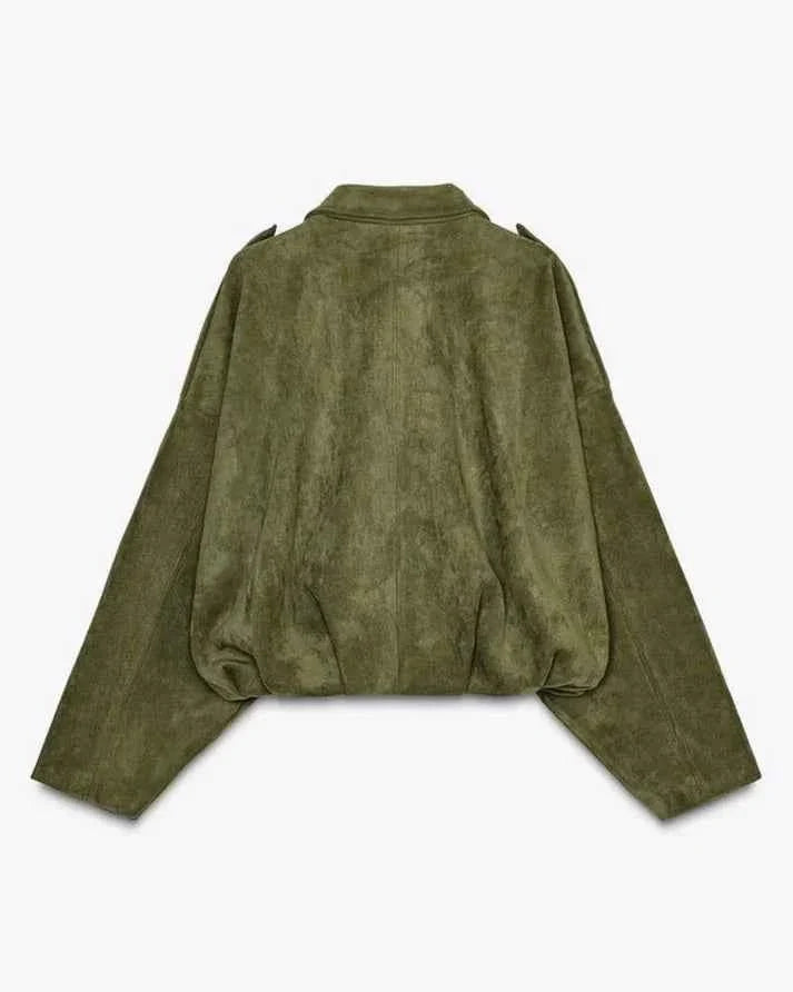 Women’s Oversized Collared Jacket – Relaxed Casual Layer for City and Everyday Wear