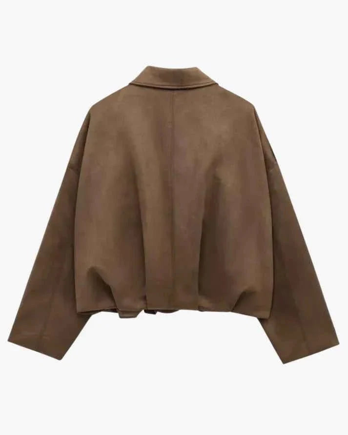 Women’s Oversized Collared Jacket – Relaxed Casual Layer for City and Everyday Wear