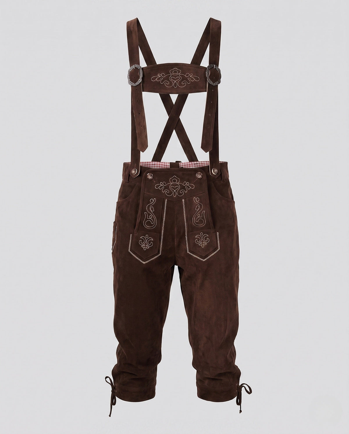 Pantaloni lederhosen tradizionali ricamati da donna - Pantaloni folk cropped con bretelle regolabili per Oktoberfest, festival, celebrazioni culturali e occasioni ispirate alla tradizione