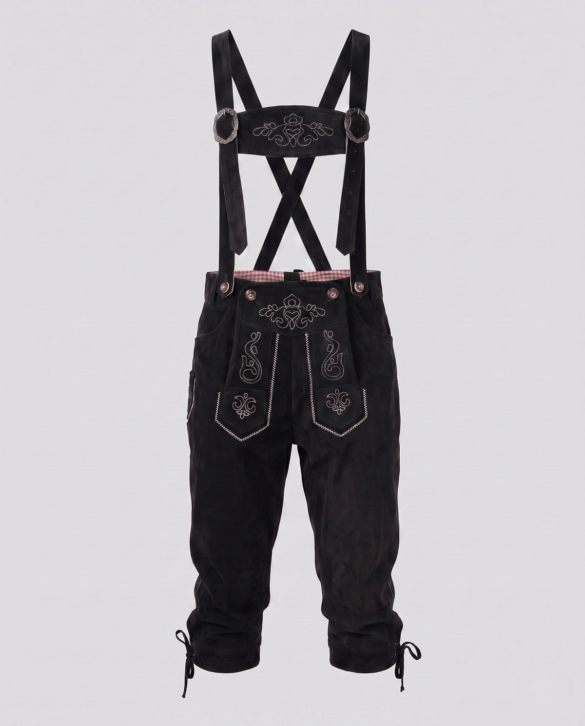 Pantaloni lederhosen tradizionali ricamati da donna - Pantaloni folk cropped con bretelle regolabili per Oktoberfest, festival, celebrazioni culturali e occasioni ispirate alla tradizione