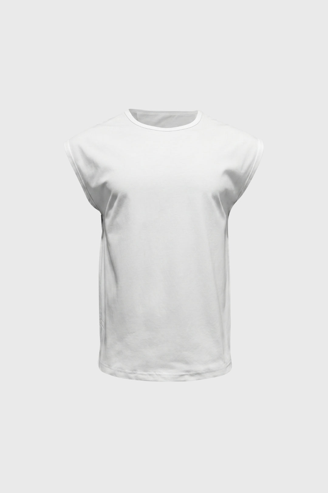 Men’s Sleeveless T-Shirt Boxy Crew Neck Casual Top