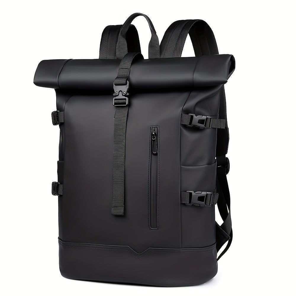 Sac à dos à fermeture enroulable pour homme - Sac de voyage déperlant avec bretelles réglables et fermeture à boucle