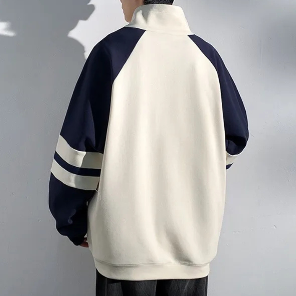 Sweatshirt de Homem com Estampa e Gola Alta