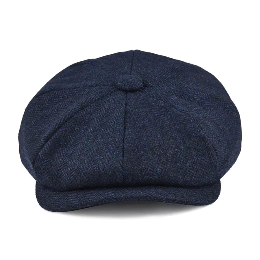 Men’s Panelled Tweed Cap – Vintage British Style for Autumn and Winter Outfits