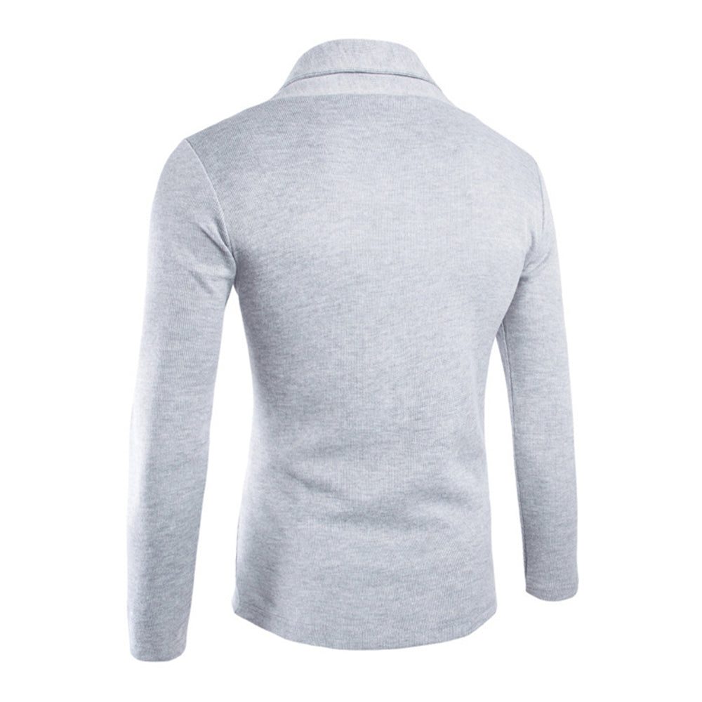 Cardigan til mænd med åben front og sjalskrave – afslappet langærmet striklag til smart casual-brug