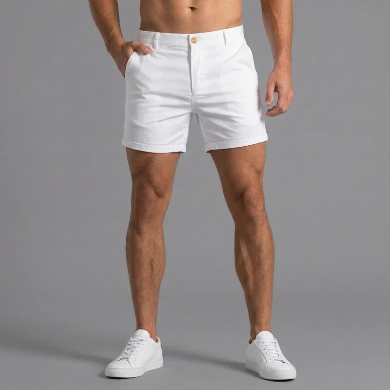 Pánské slim fit chino šortky s upraveným pasem