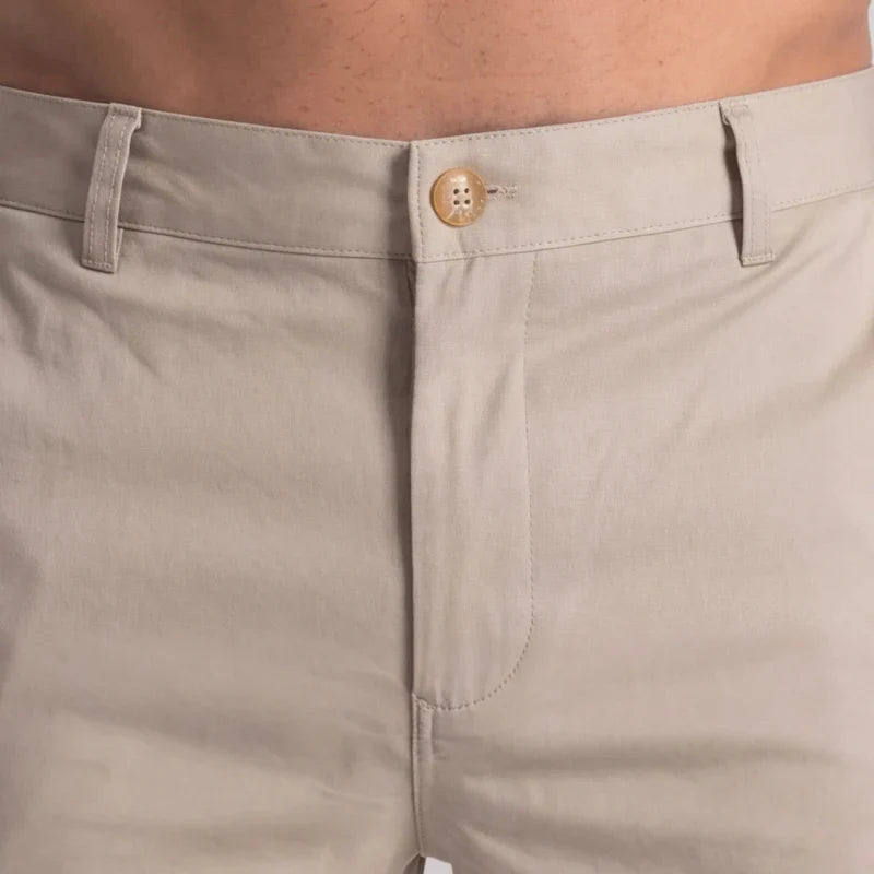 Pánské slim fit chino šortky s upraveným pasem