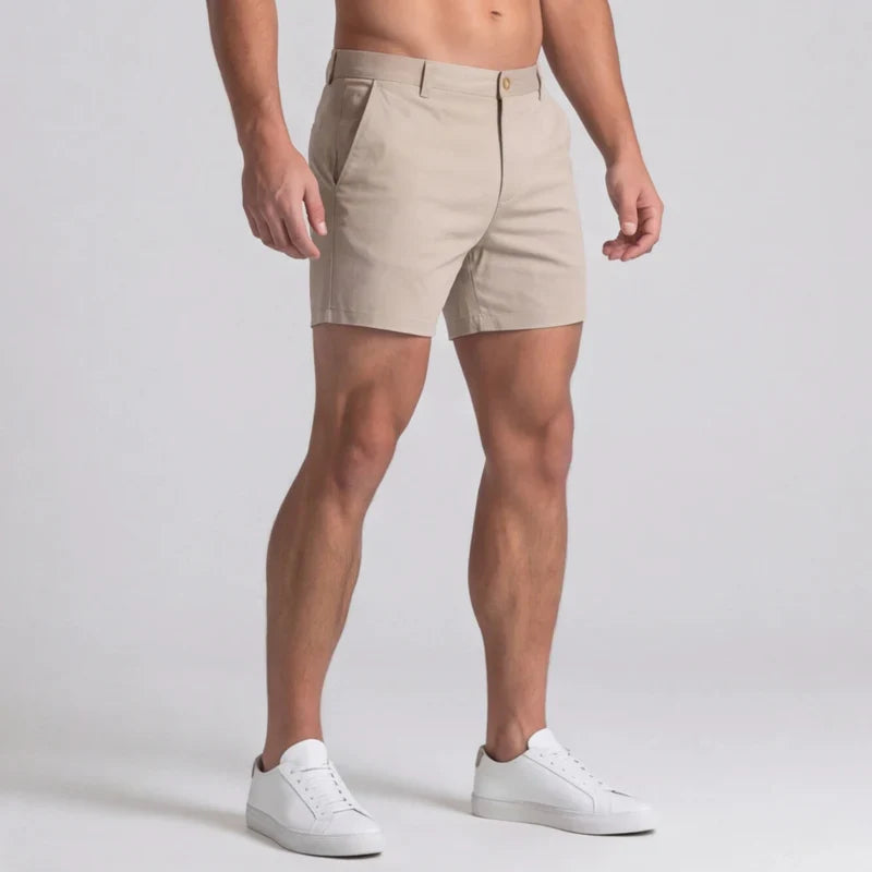 Pánské slim fit chino šortky s upraveným pasem
