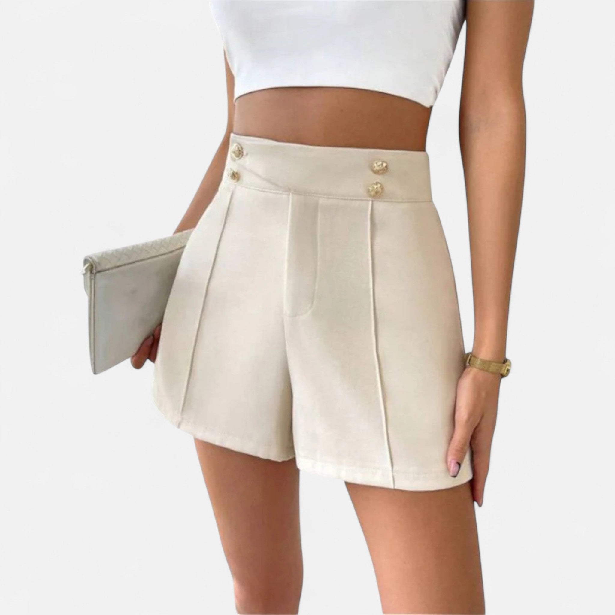 Valmonti | Women’s Tailored Shorts – High-Waist Elegance