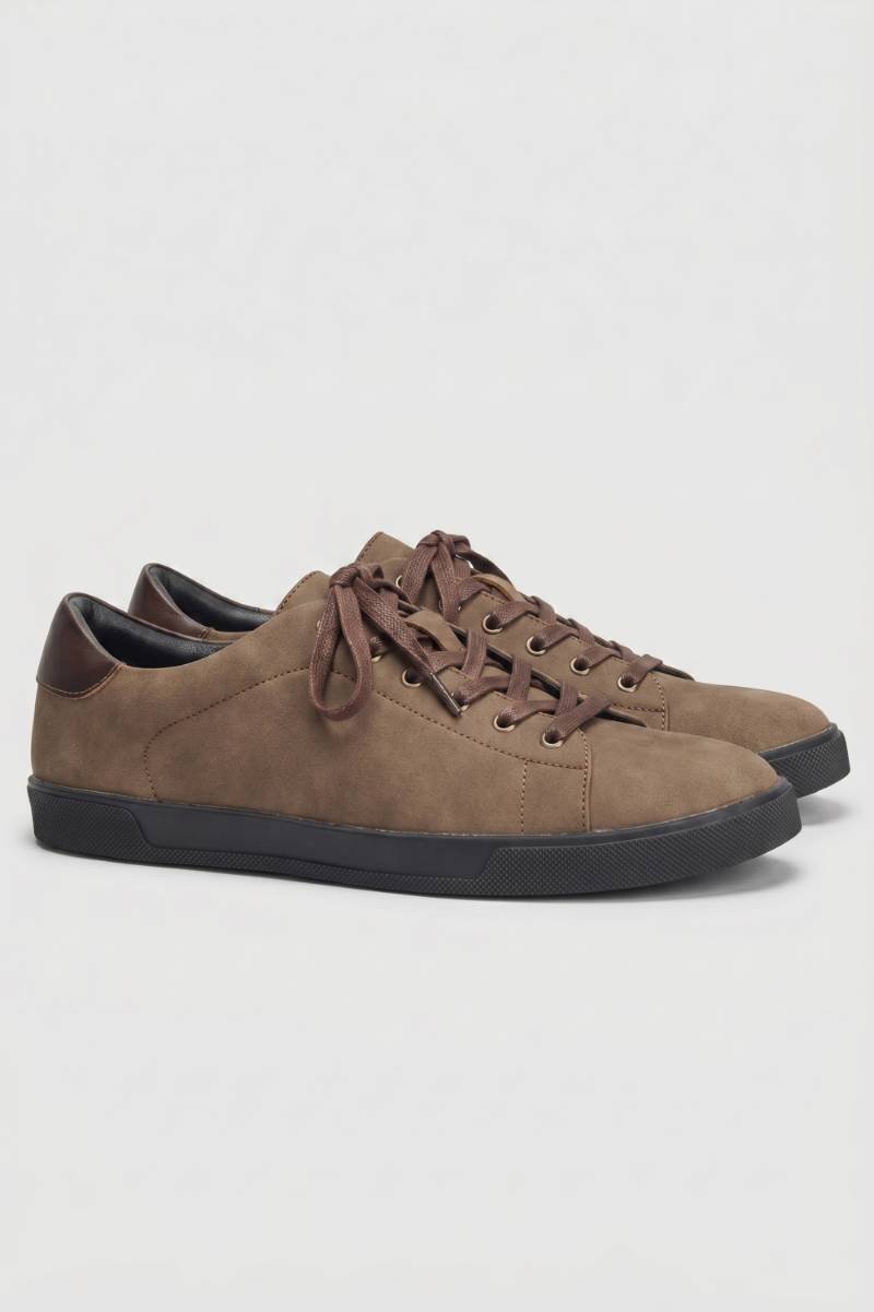 Zapatillas para hombre de corte bajo con cordones y acabado en ante
