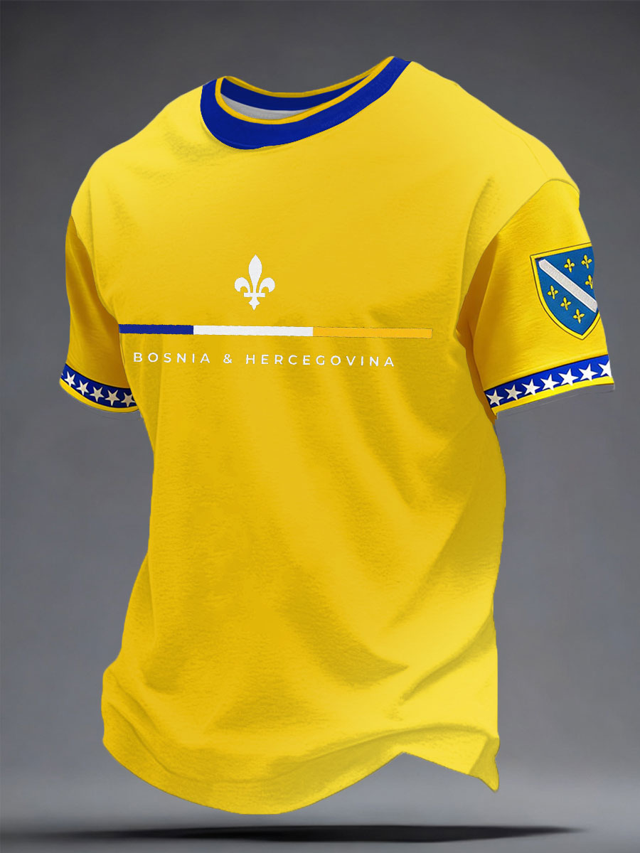 Men’s Graphic Fan T-Shirt With Short Sleeves and Crew Neck