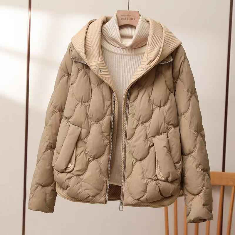 Women’s Hooded Quilted Jacket – Lightweight Padded Layer for Transitional Weather and Casual Wear