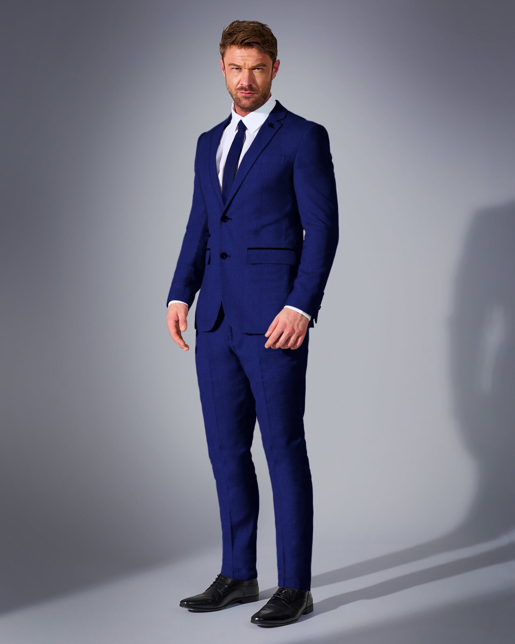 Men’s Tailored Fit Textured Formal Two Piece Suit