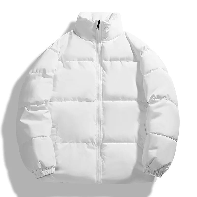 Pánska teplá prešívaná bunda - zateplená bunda so stojacím golierom na zips na bežné každodenné nosenie, zimné cestovanie, pohodlie v prírode a street style do chladného počasia