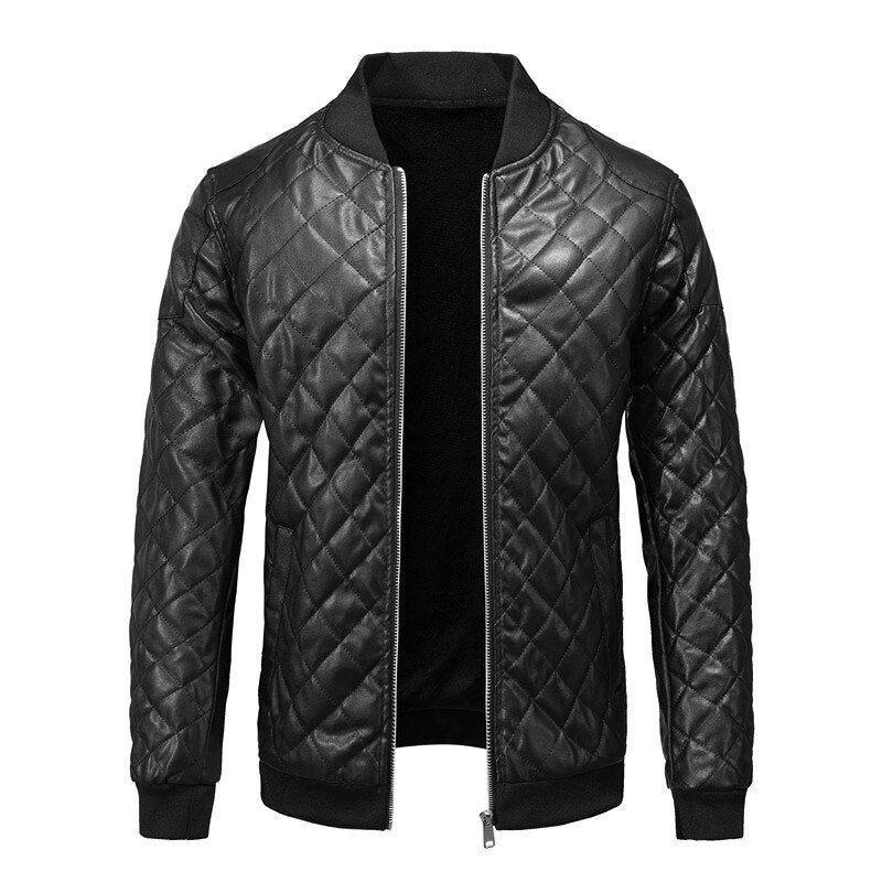 Pánská bomberová bunda s diamantovým prošitím – elegantní vrstva na zip pro smart casual styl
