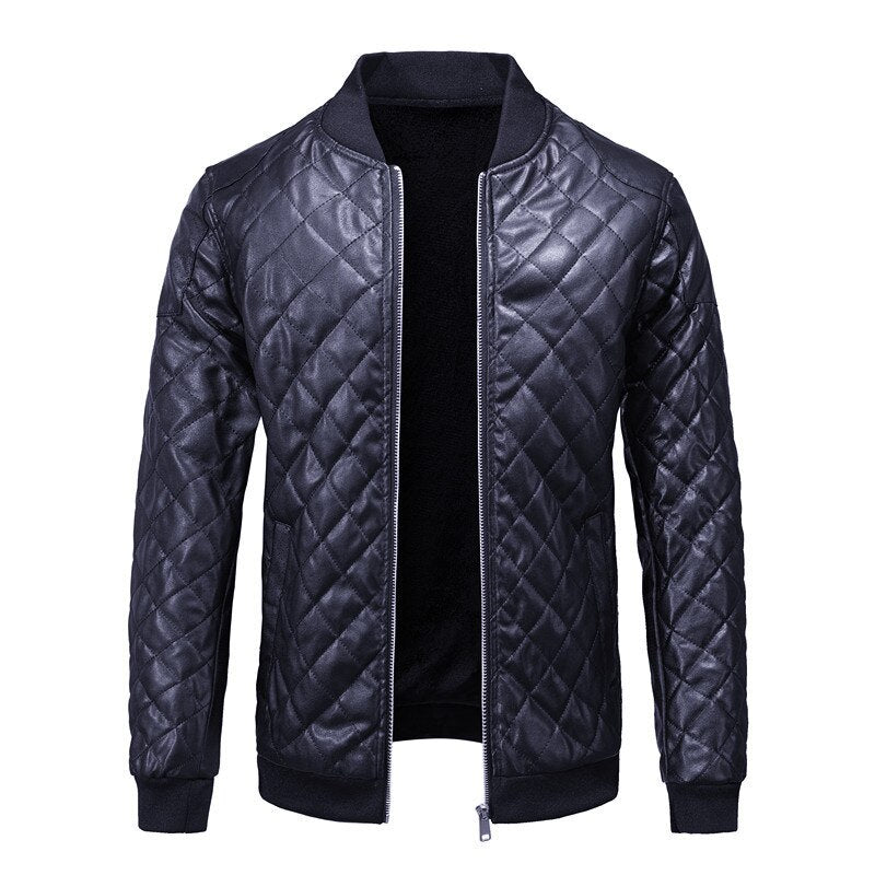 Pánská bomberová bunda s diamantovým prošitím – elegantní vrstva na zip pro smart casual styl
